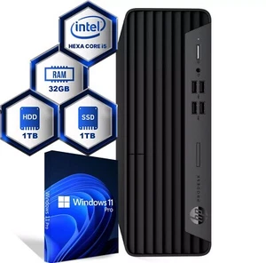 HP G6 SFF Desktop PC Intel i5-10th 32GB 1TB NVMe, 1TB HDD Built-in Wi-Fi Win 11 - Afbeelding 1 van 7