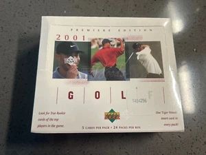 2001 Upper Deck Golf Factory Sealed RETAIL BOX POSSIBLE Tiger Woods Rookie,Etc. - Picture 1 of 3