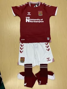 NORTHAMPTON TOWN | HOME SHIRT SHORTS SOCKS | 2021-22 | JUNIOR SIZES MULTILISTING - Picture 1 of 27