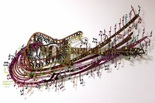 Patricia Govezensky- Original Painting on Cutout Steel "Rock 'N' Roll"