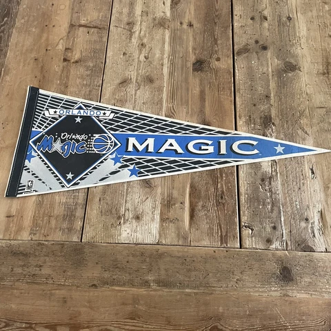 Vintage 90s Orlando Magic Basketball Pennant Nba Cover