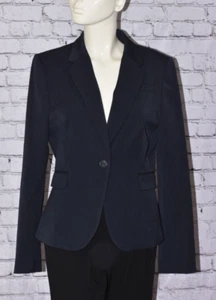Cremieux Couture Business One-Button Blazer Jacket Women's Navy Blue 8 - Picture 1 of 8