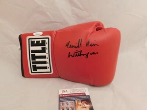 Terrible Tim Witherspoon Firmado/Autografiado Título Rojo Guante de Boxeo JSA (R) - Imagen 1 de 1