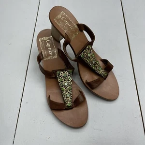 Caprice Green Jewl Embellished Heeled Sandals Women’s Size 9 - Picture 1 of 8