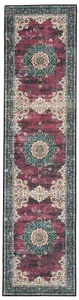 Linon Home Decor Products The Anywhere Washable Rug Carver Ivory & Burgundy 2... - Picture 1 of 12