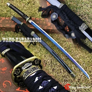 98 Type Military Saber 1095 Steel Katana Straight Hamon Japanese Samurai Sword - Picture 1 of 10