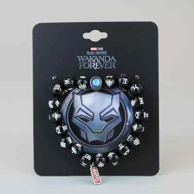 Marvel BLACK PANTHER WAKANDA FOREVER Kimoyo Blue 20 Beads w/Glass Dome BRACELET - Image 1 of 4