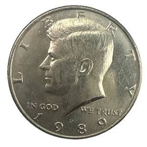 Moneda de 50 centavos de medio dólar Kennedy de Estados Unidos 1989-D - Imagen 1 de 2