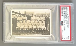 1935 JA Pattreiouex Premier League Soccer UK Football Man City Team Card PSA 5 - Picture 1 of 2