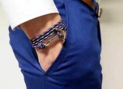 - - - Men’s Sweden Blvckout Anchor Bracelet Cord Rope - - - - Image 1 of 4