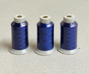 3 DURAK Tekstil ARC Polyester Embroidery Machine Thread Blue 40 WT 1000 M NEW - Picture 1 of 3