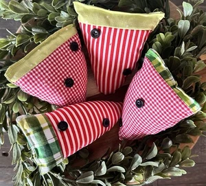 Set 4 Fabric Watermelons Handmade Basket Bowl Filler Decor Country Farmhouse - Picture 1 of 6