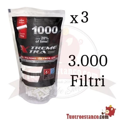 Filtri Classic Lungo – Slim 6mm x 22mm – Bustine – 3000 Filtri Total - Imagen 1 de 3