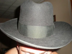 Vintage BrandoLino Dark  Men’s Hat 7-1/2 Cowboy Ware VGC - Picture 1 of 8