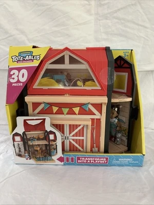 KidKraft Tote-Ables Barn Dollhouse Playset 30pc Portable Farm Set NEW - Image 1 of 4