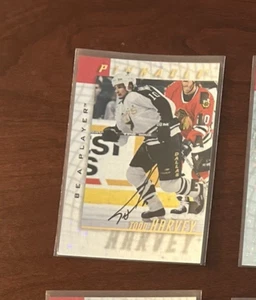 1997/98 Pinnacle Be A Player Todd Harvey AUTO PRISMATIC FOIL DIE-CUT /100 - Picture 1 of 1