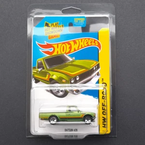 2013 Hot Wheels HW Off-Road Datsun 620 Green 125/250 1:64 Long Card MOC - Picture 1 of 2