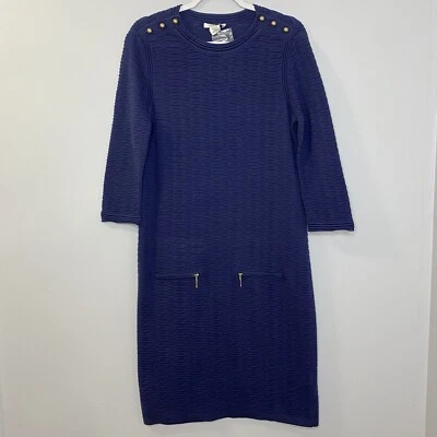 Nuevo vestido recto JOAN VASS para mujer 8-10 cosido en arena cremallera bolsillo manga 3/4 Foto 1 de 4