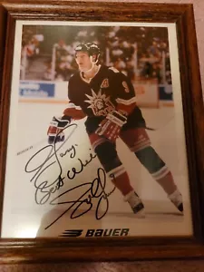 NHL New York Rangers Adam Graves Signed and Framed Hockey Photo w/ Inscription - Picture 1 of 3