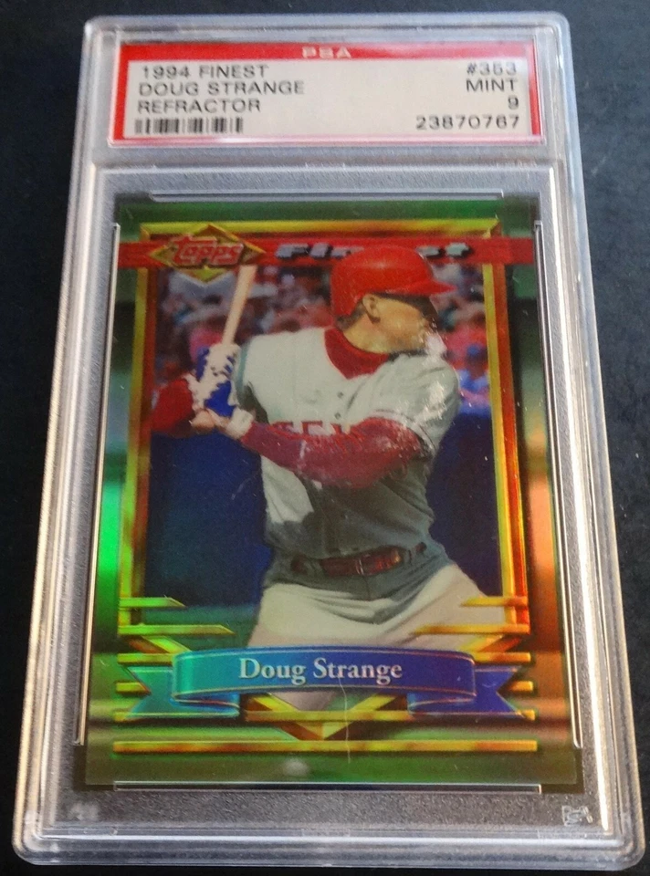 1994 DOUG STRANGE FINEST REFRACTOR #353 PSA 9 TEXAS RANGERS POP 2 (382) - Image 1 of 1