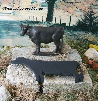 WILLIAMS-SONOMA CAST IRON COW WALL ART AND CRATE & BARREL COW TRIVET -NWT - Image 1 of 4