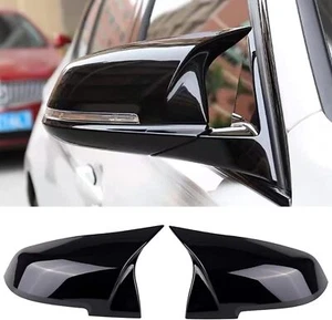 WING MIRROR COVER CAP GLOSSY BLACK FOR BMW F20 F21 F30 F31 F32 F36 X1 E84 F87 UK - Picture 1 of 8