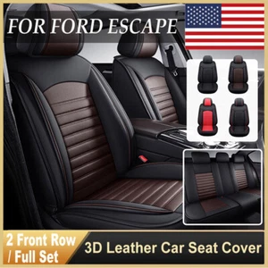 3D PU Leather Car Seat Covers For Ford Escape Full Set/Front Cushions Interior - Picture 1 of 22