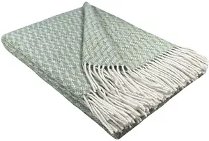 SALE! Wolldecke 100% Schurwolle Wohndecke Plaid Decke 140 x 200cm Hellolive - Bild 1 von 3
