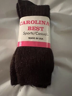 3 Pares Medianos Carolina Best Deportes Informales Orlon Marrón Pantalón Crew Calcetín 9-11 EE. UU. Foto 1 de 4