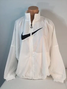 NIKE White Full Zipper Jacket. Size Small. Orig. $100. NEW. - Picture 1 of 10
