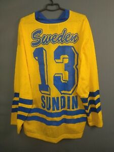 Sundin Sweden Jersey Hockey Shirt Vintage Retro ig93