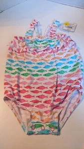Hatley Baby Infant Swimsuit 6-9 Months Blue Fish Snaps One Piece NWT - Picture 1 of 10