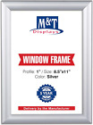 Window Snap Poster Frame 8.5X11 Inch Silver 1" Aluminum Profile Front Loading Pi