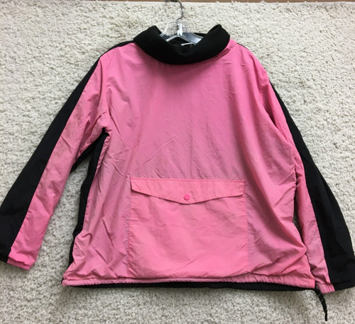 UNDERCOVER ROSA Victorias Secret Giacca Grande Adulto Nero Sherpa Anorak Outdoor Donna L