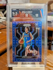 🔥💎2021 Panini Prizm #301 Josh Giddey Rookie NBA 75th Annv. Color Match HGA 9.5
