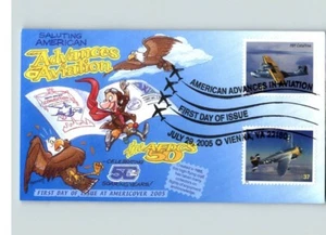 Dave Bennett cachet, American ADVANCES in AVIATION, 2005 First Day of Issue - Picture 1 of 2