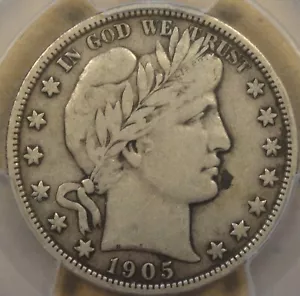 1905-O Barber Half Dollar 50c PCGS Certified VF20 - Picture 1 of 4