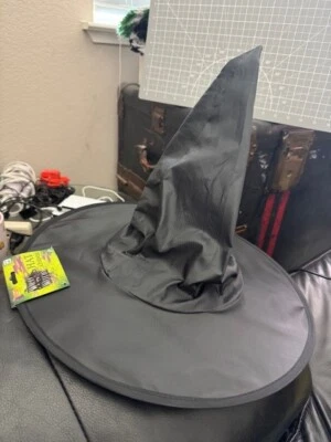 Forum Adult Size Black Witch Hat Halloween Costume Accessory  Party Supply New! - Image 1 of 2