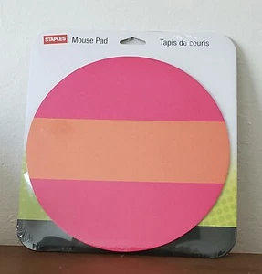 Staples Brand PC Circle Mouse Pad Coral / Pink - Picture 1 of 1
