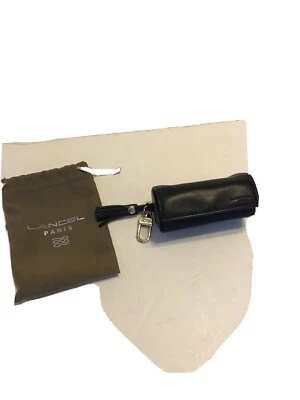 LANCEL PARIS LIPSTICK HOLDER / KEY CHAIN NEW LEATHER - Photo 1/4