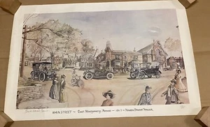 Vintage Limited edition Print by Houston Edword Hancock  Rockville Main Street - Picture 1 of 9
