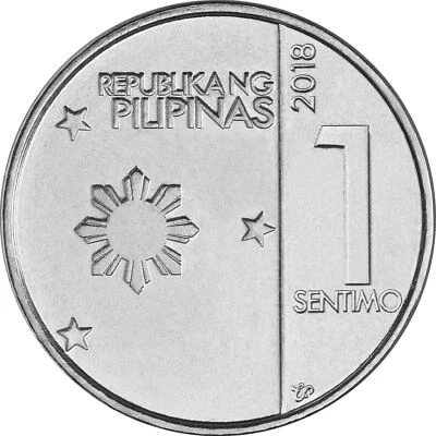 Philippines 1 Sentimo Coin | New Generation Currency | KM297 | 2017 - 2019 - Image 1 of 2