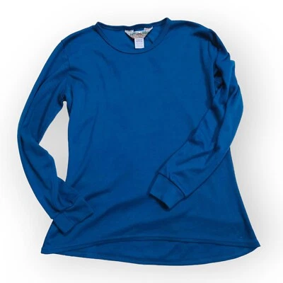 EMS Eastern Mountain Sports Thermal Womens M Teal Long Sleeve Top Made In USA - Image 1 of 4