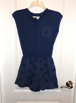 ABERCROMBIE KIDS Girls Blue Shorts Romper Sz 11-12 Eyelet Floral Preppy Lilly P - Image 1 of 4