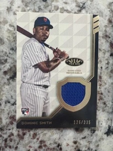 2018 TOPPS TIER ONE ROOKIE RELIC CARD NEW YORK METS DOMINIC SMITH #T1R-DS - Picture 1 of 1