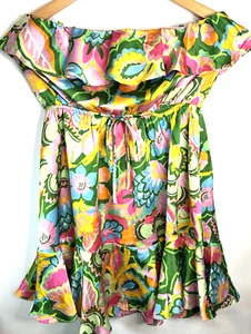 Vestido Baltic Born Fluido Floral Colorido Hombro Descubierto Cincha Para Mujer Talla Mediana-- - Imagen 1 de 14