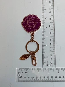 Harvey's Stop and Smell the Roses Keychain with Rose Gold Hardware - Picture 1 of 2