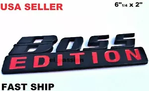 BOSS EDITION Black Fit All Vehicles logo CUSTOM EMBLEM Boat Bikers Truck Tractor - Bild 1 von 6