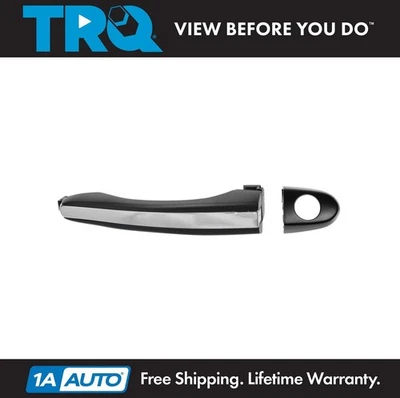 TRQ Front Left Exterior Door Handle Chrome & Black For 2006-2011 Hyundai Azera Foto 1 de 2