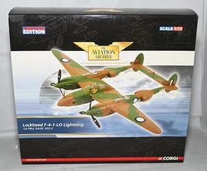 CORGI AVIATION ARCHIVE AA36606 LOCKHEED P38 LIGHTNING 1ST PRU RAAF  1:72 LTD ED - Picture 1 of 6